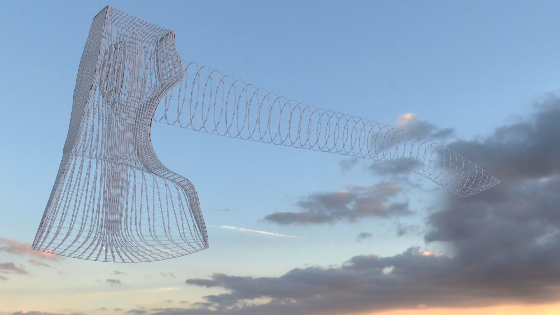 ORTAS AXE NO 10 GAME READY SHARP STEEL AXE 3D model_18