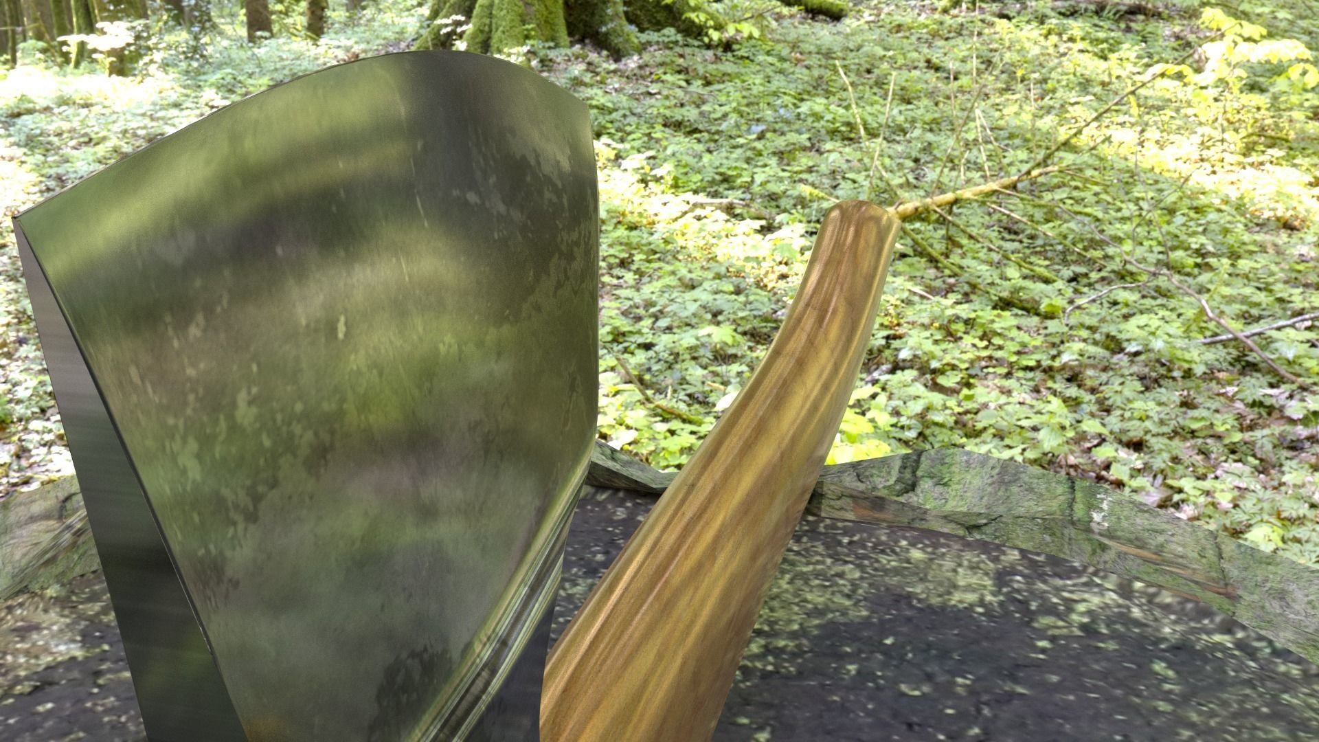 ORTAS AXE NO 10 GAME READY SHARP STEEL AXE 3D model_13