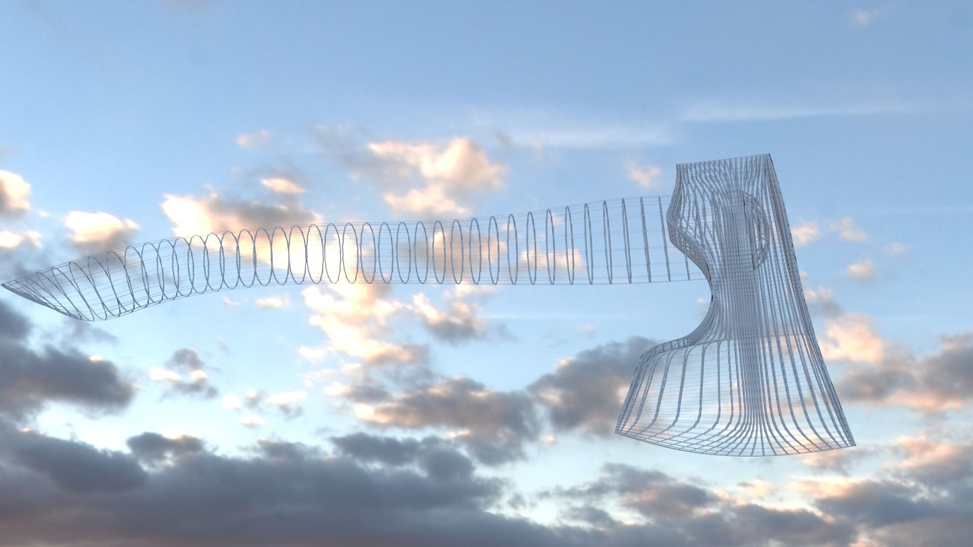 ORTAS AXE NO 10 GAME READY SHARP STEEL AXE 3D model_19