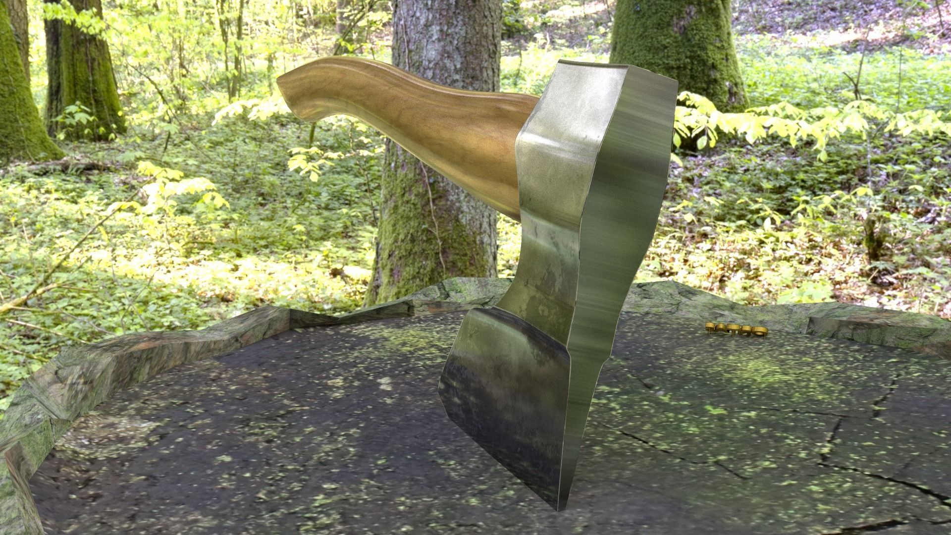 ORTAS AXE NO 10 GAME READY SHARP STEEL AXE 3D model_6