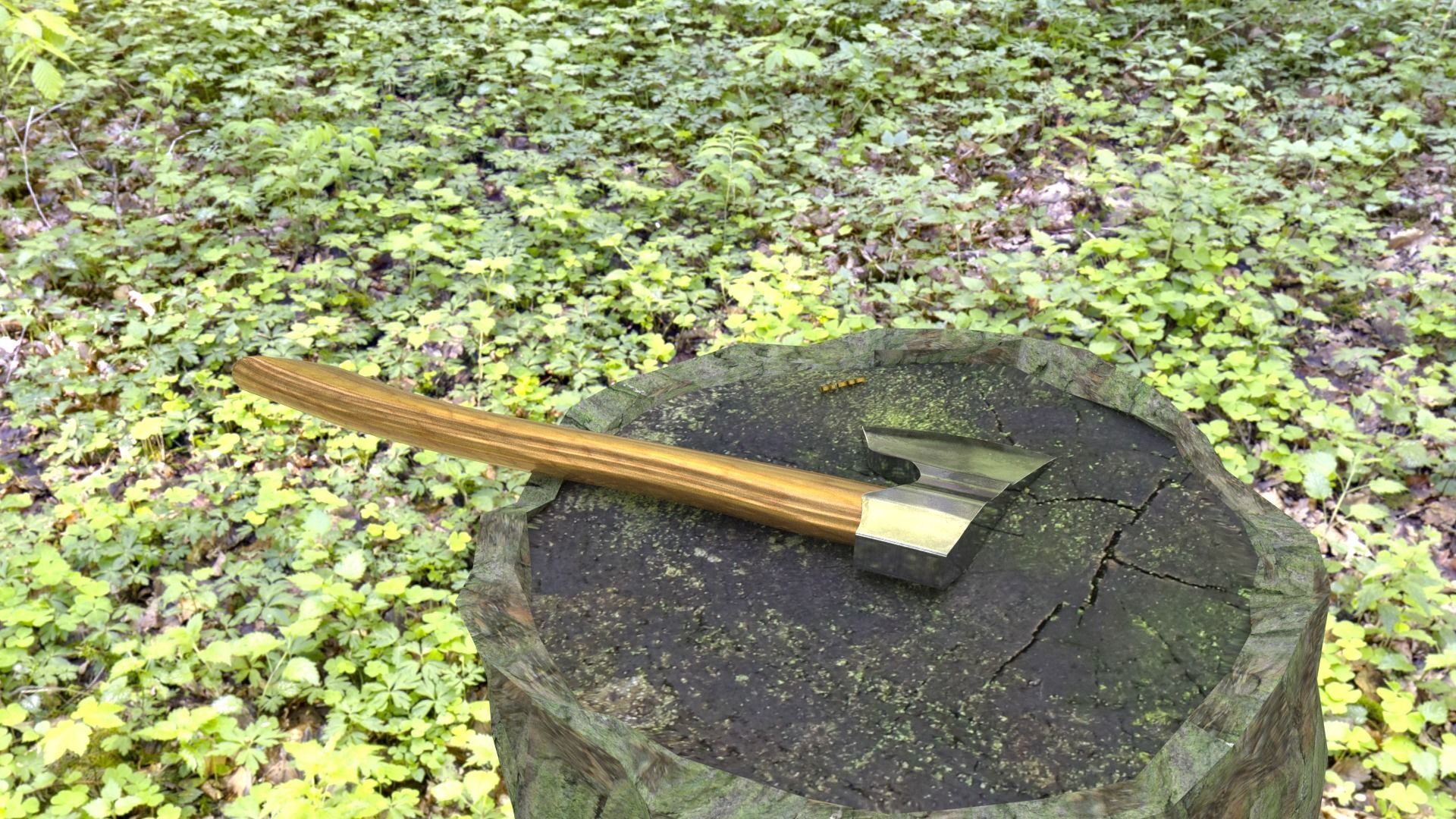 ORTAS AXE NO 10 GAME READY SHARP STEEL AXE 3D model_3