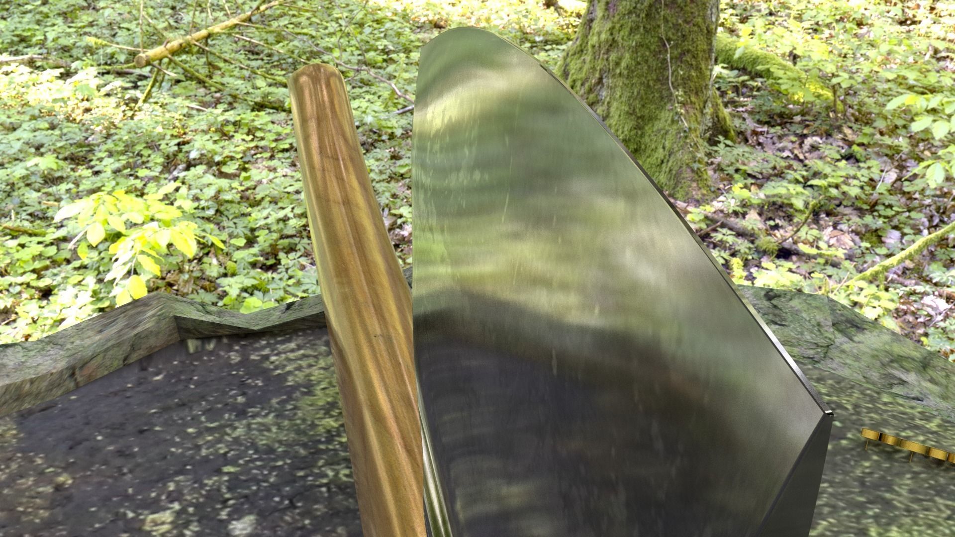 ORTAS AXE NO 10 GAME READY SHARP STEEL AXE 3D model_12