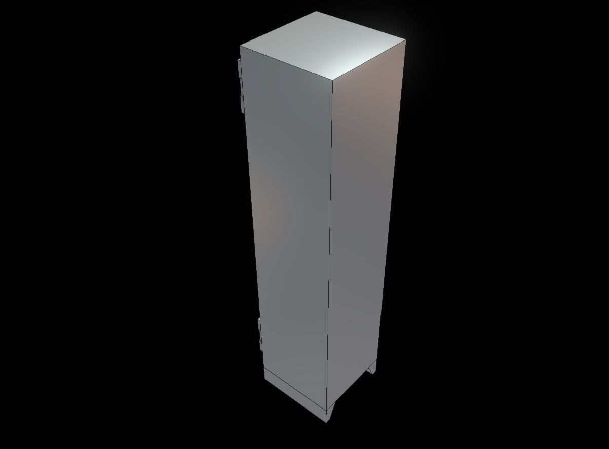 Low-Poly Locker with Animation Low-poly 3D model_15