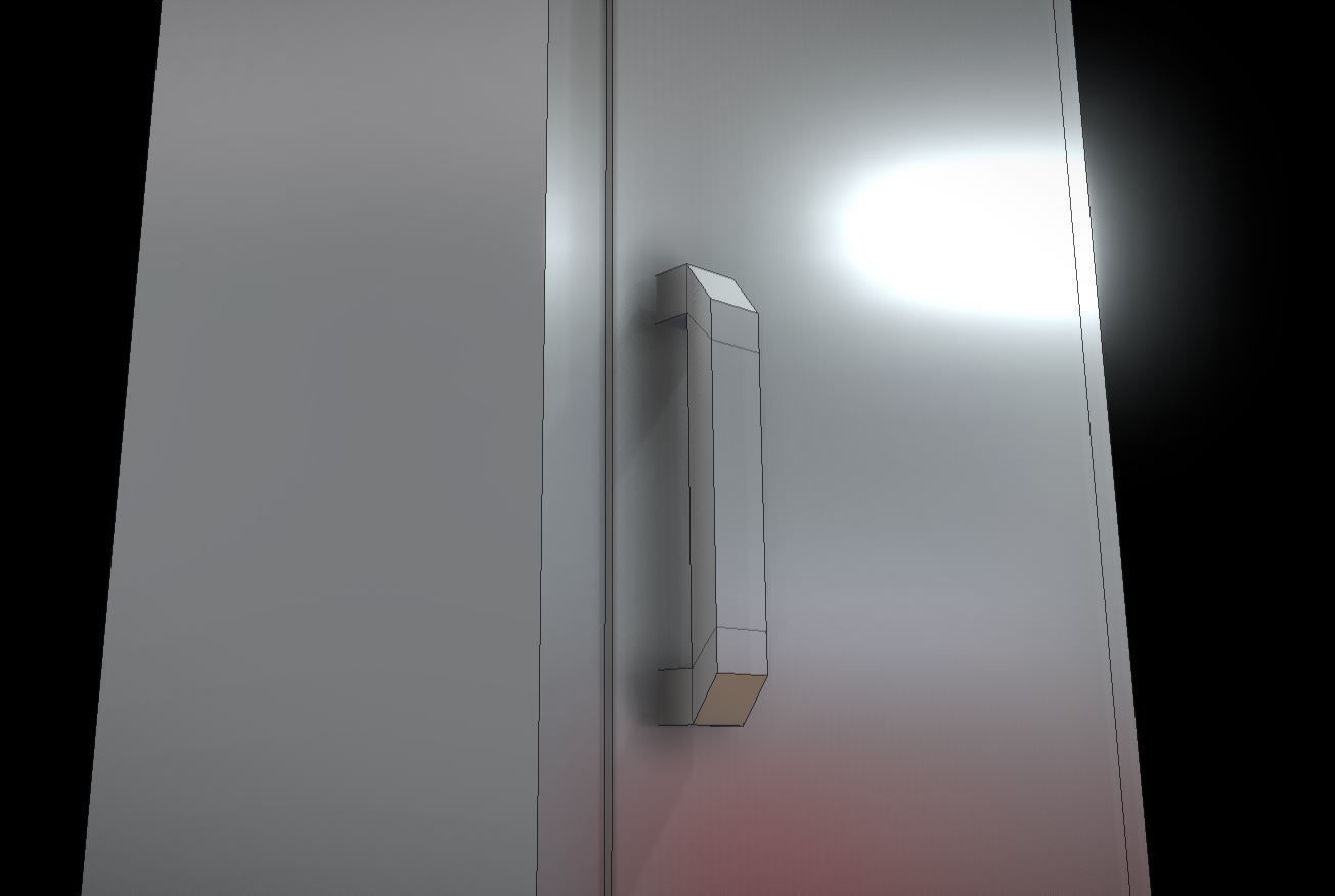 Low-Poly Locker with Animation Low-poly 3D model_6