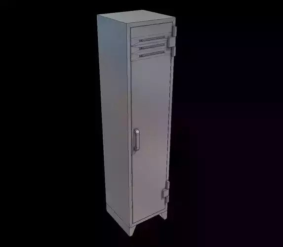 Low-Poly Locker with Animation Low-poly 3D model Low-Poly Locker with Animation Low-poly 3D model