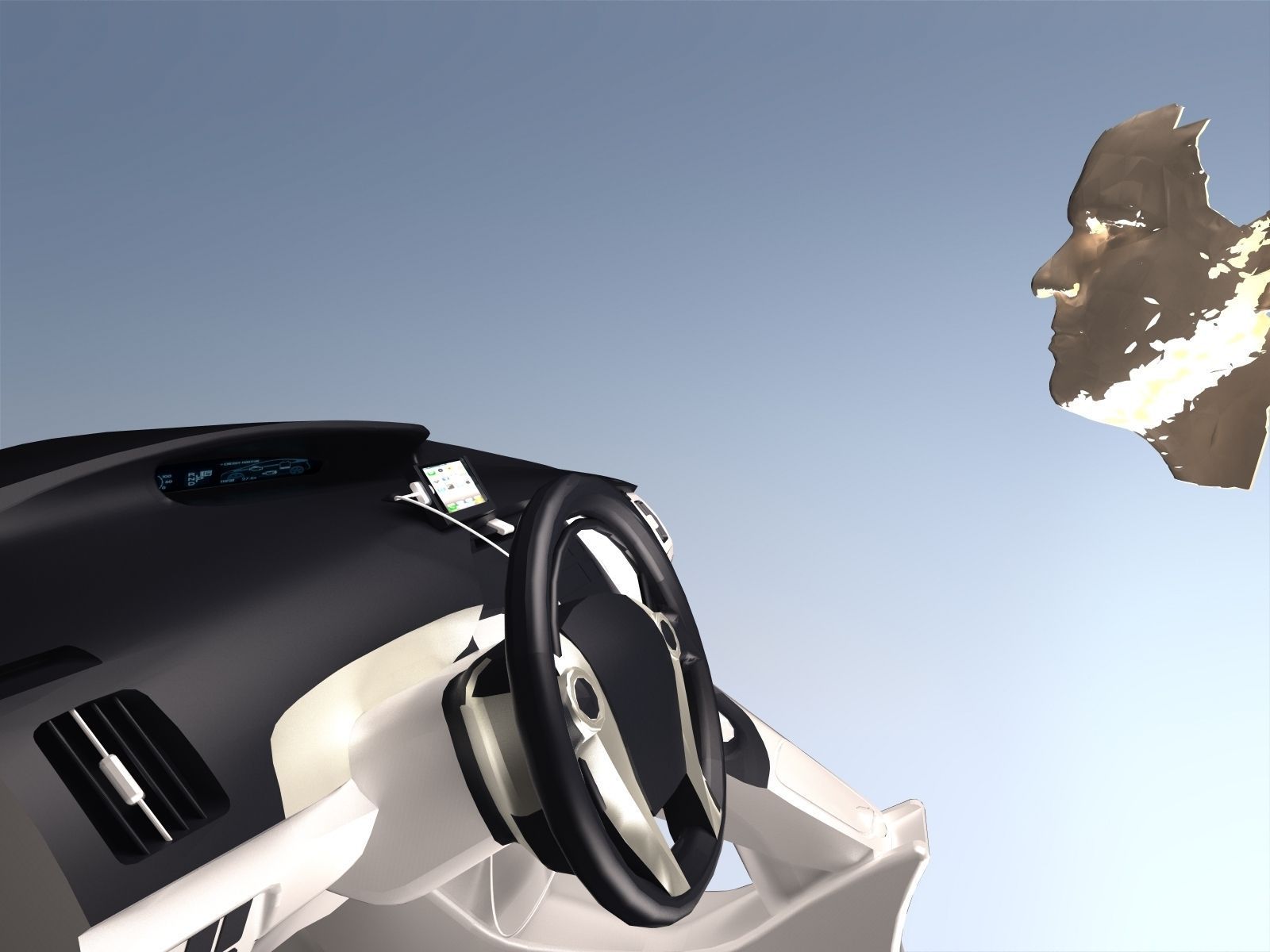 iPhone dock prius Free 3D model_4