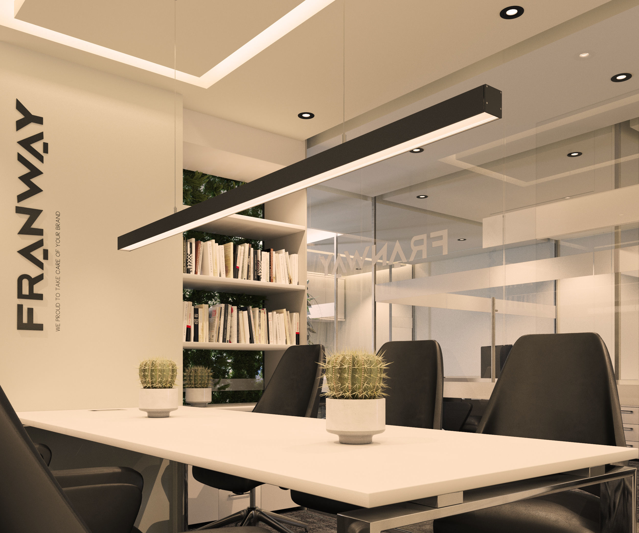 Modern Office Space 3D model_11
