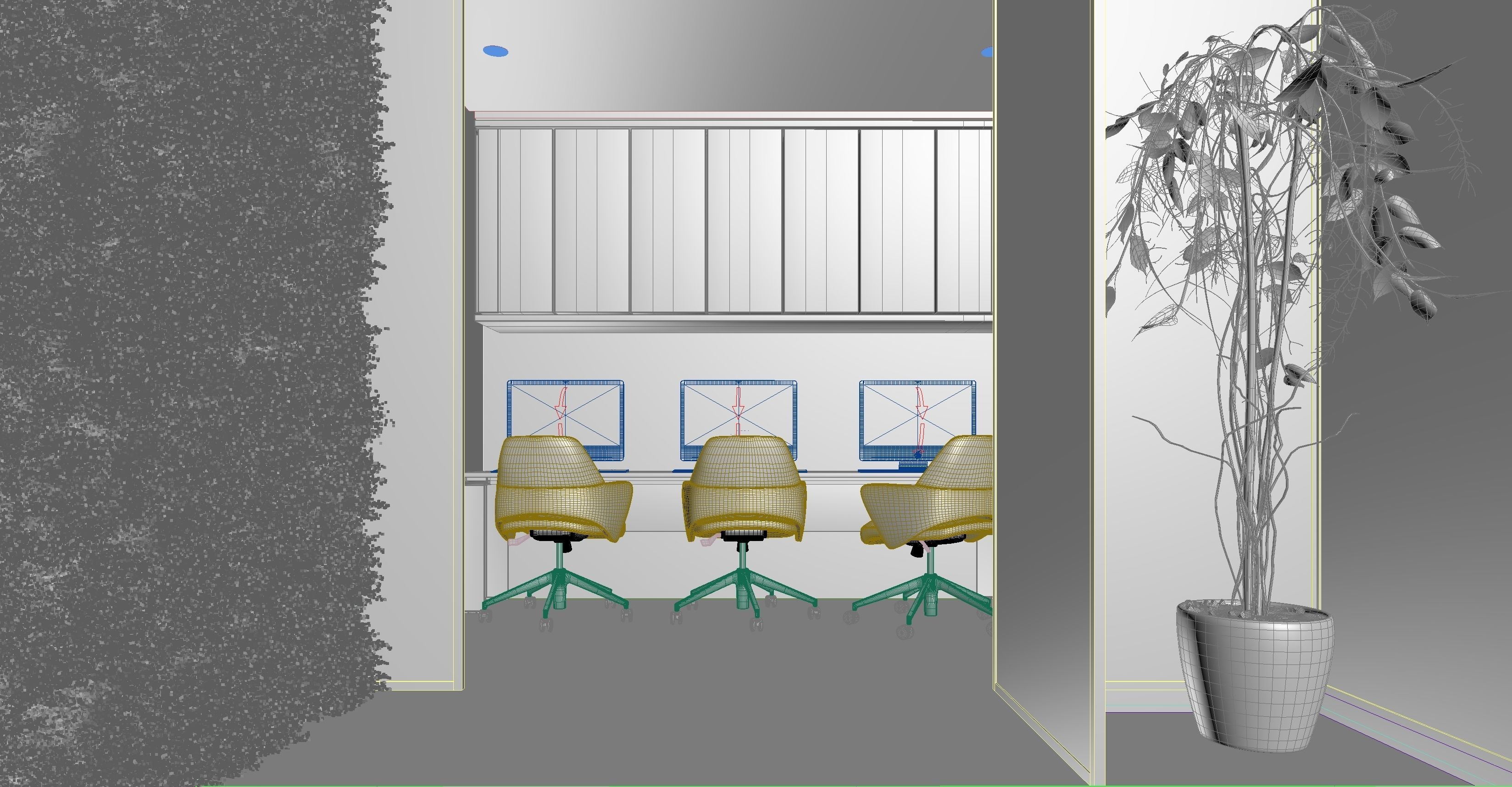 Modern Office Space 3D model_16