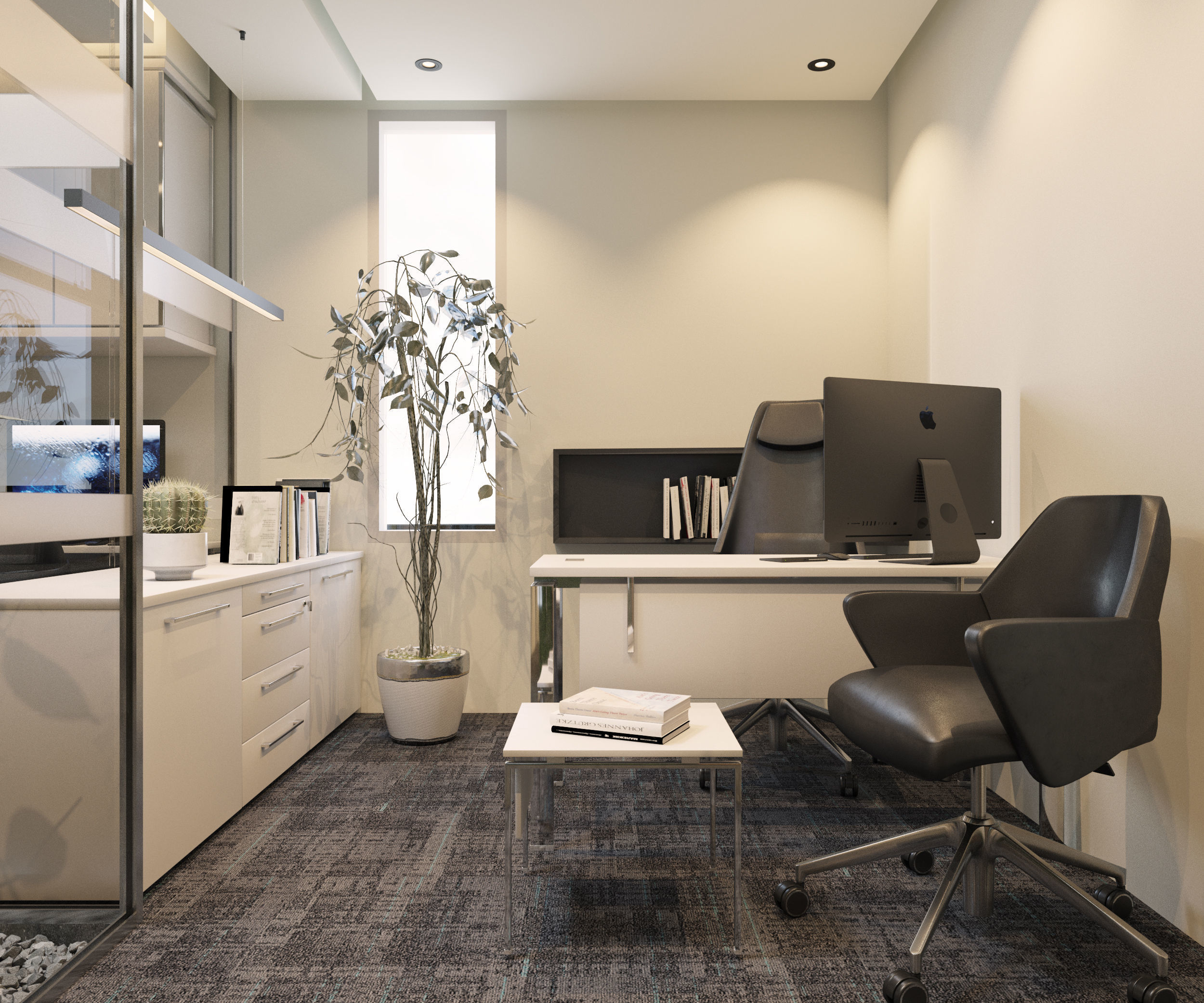 Modern Office Space 3D model_10