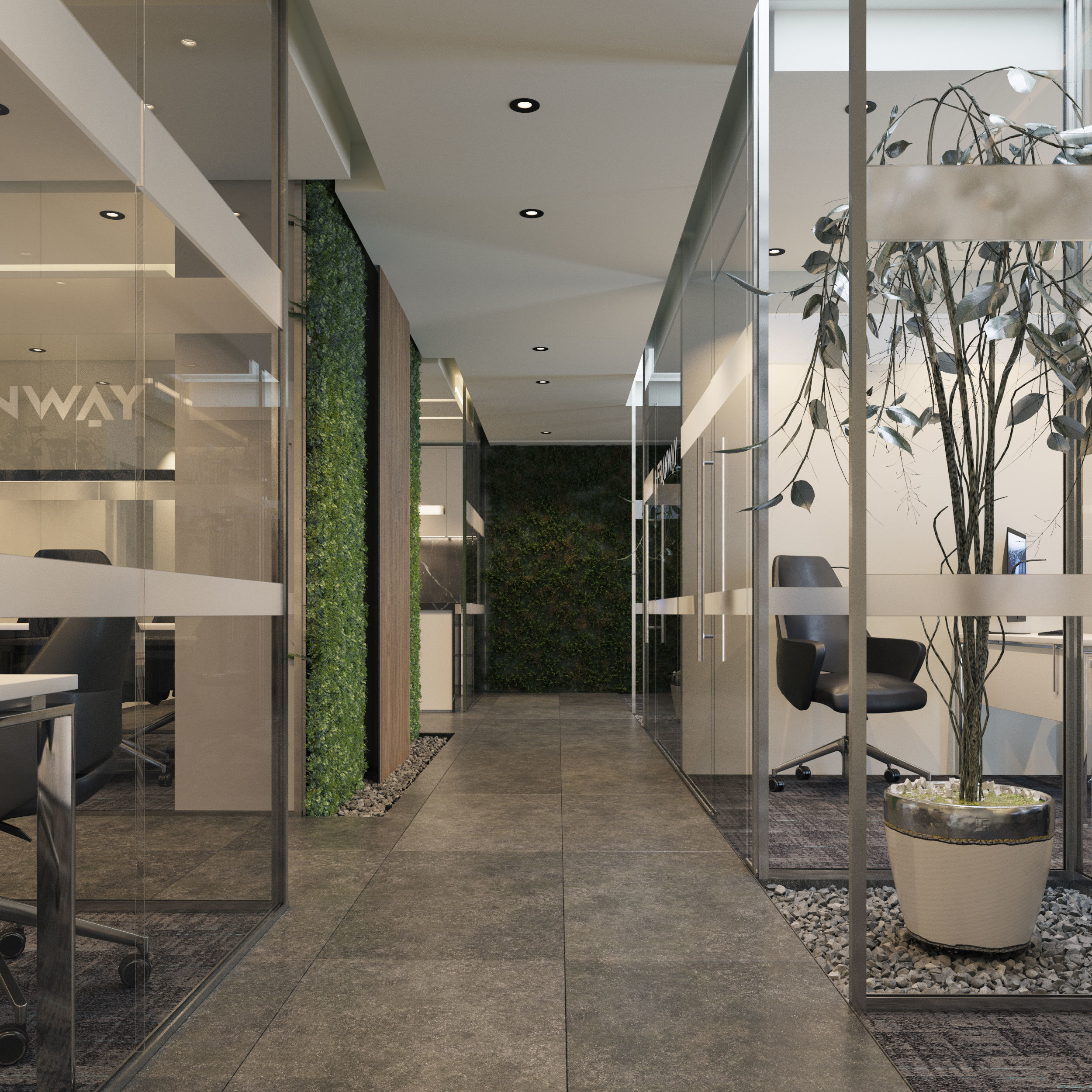 Modern Office Space 3D model_6