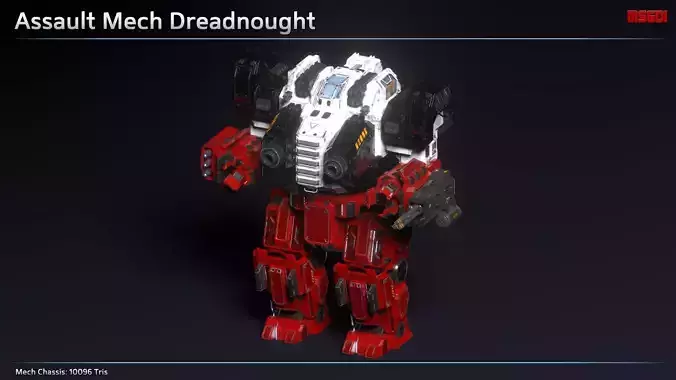 Assault Mech Dreadnought Low-poly 3D model