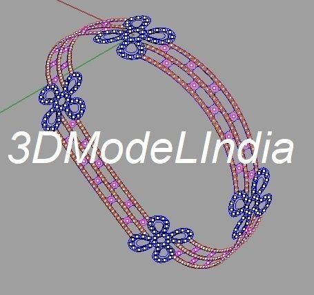 Latest Gold  Bangles Designs CNC Bangles 3D print model_2
