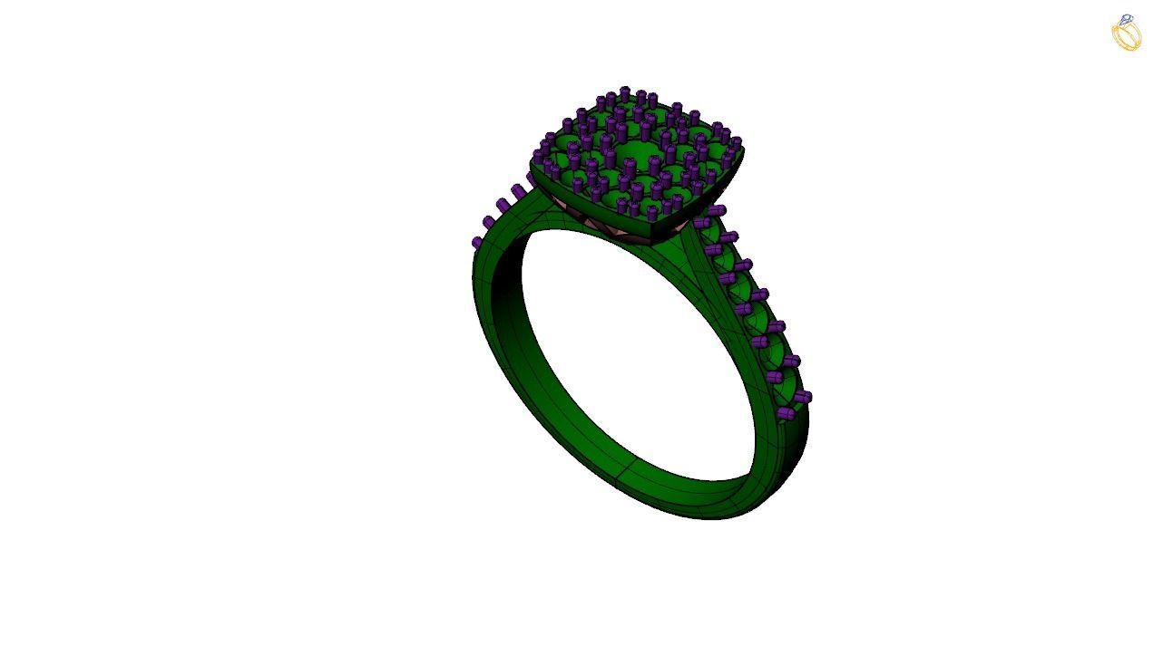 Engagement ring -133 3D print model_2