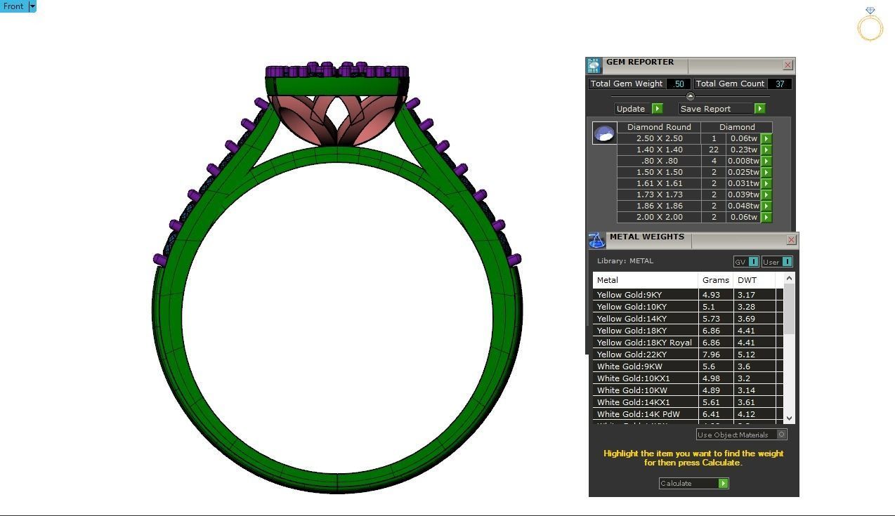 Engagement ring -133 3D print model_4