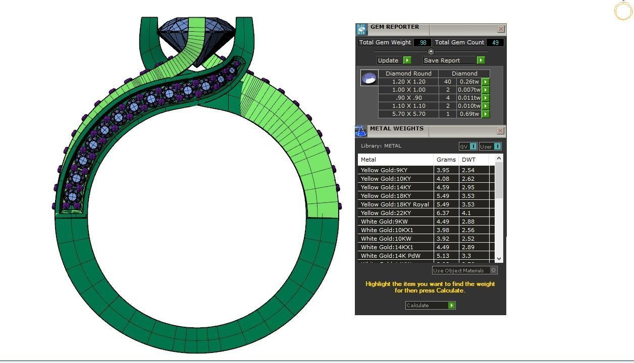 Engagement ring -167 3D print model_4