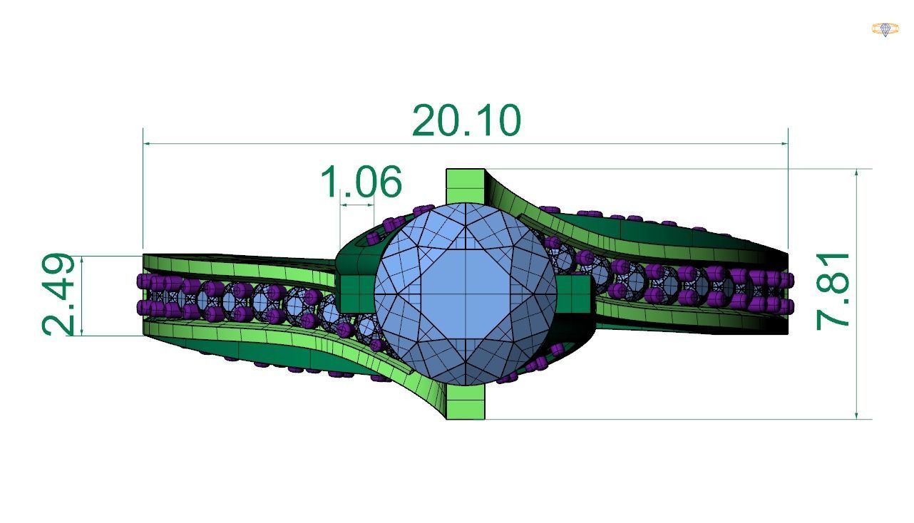 Engagement ring -167 3D print model_6