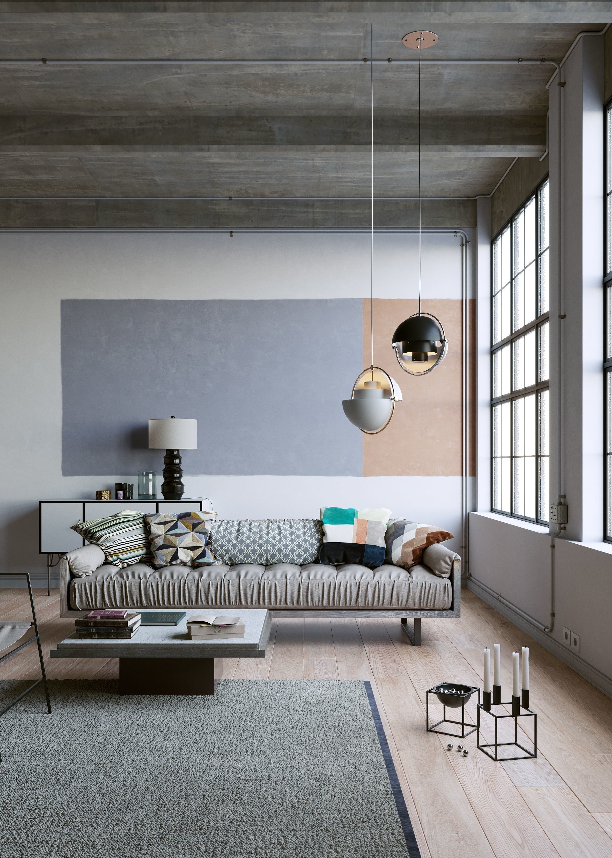 Industrial Loft 3D model_1