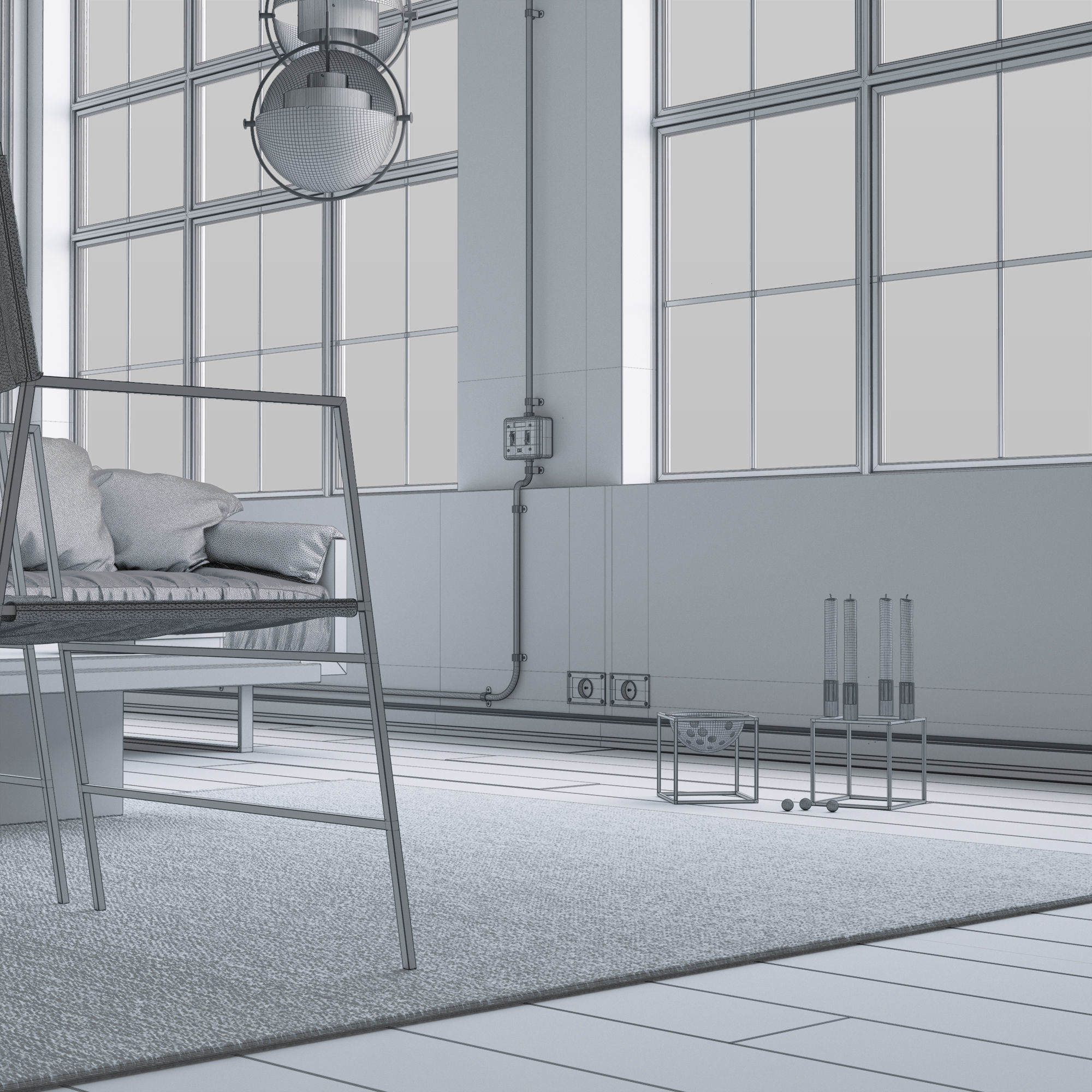 Industrial Loft 3D model_15
