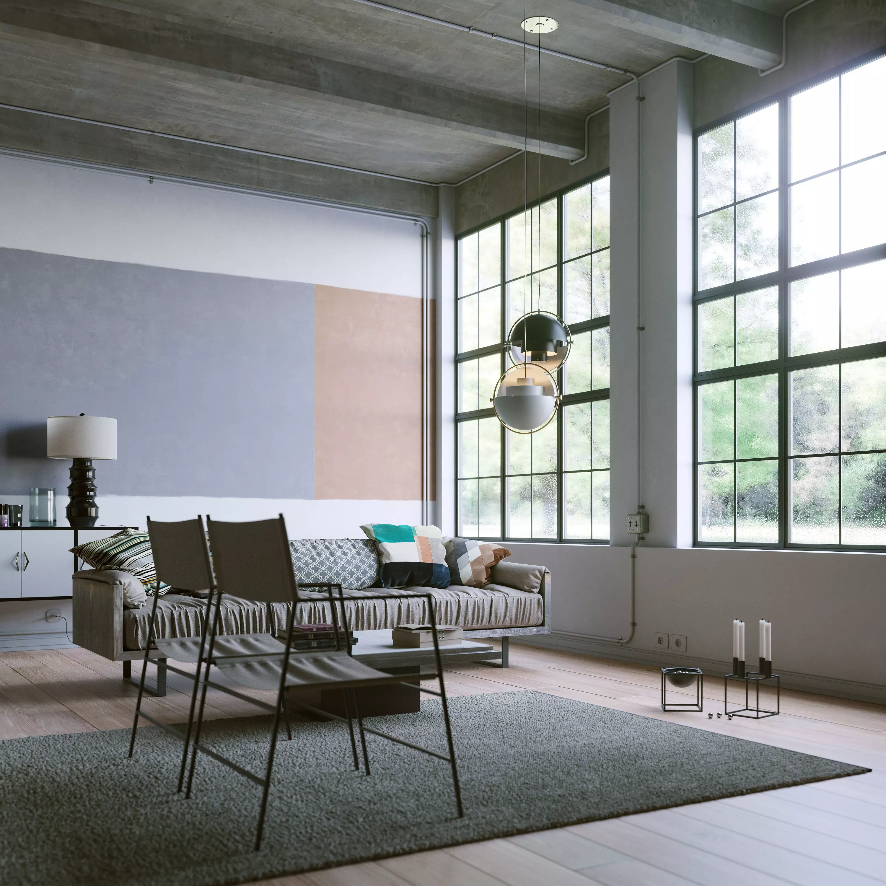 Industrial Loft 3D model_0
