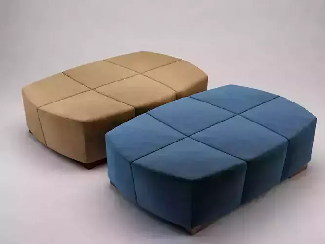 BANQUETTE---Suede ottoman