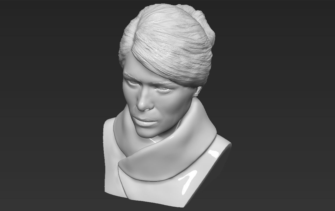 Melania Trump bust 3D printing ready stl obj formats 3D print model_15