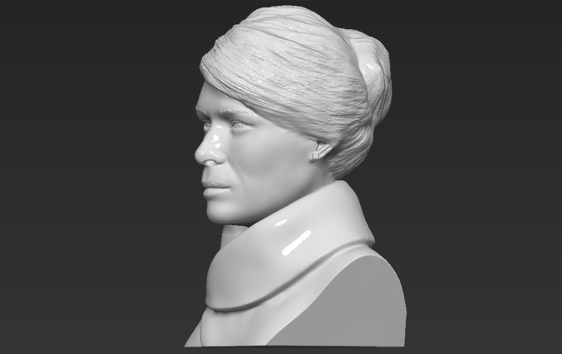 Melania Trump bust 3D printing ready stl obj formats 3D print model_3