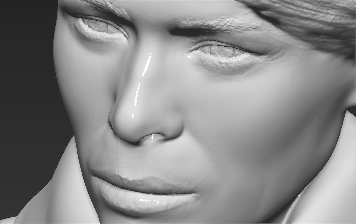 Melania Trump bust 3D printing ready stl obj formats 3D print model_26