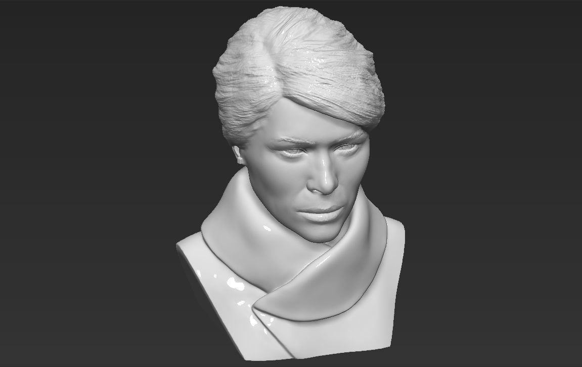 Melania Trump bust 3D printing ready stl obj formats 3D print model_14
