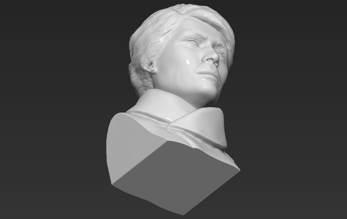 Melania Trump bust 3D printing ready stl obj formats 3D print model_18