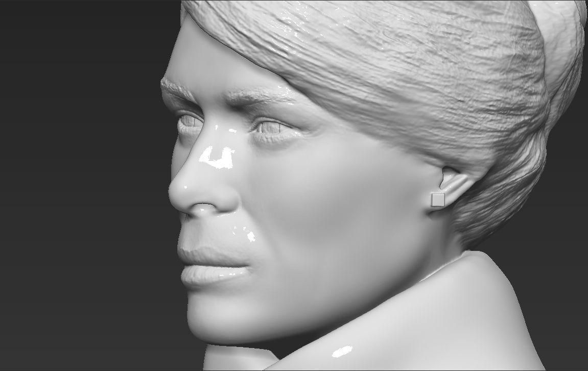 Melania Trump bust 3D printing ready stl obj formats 3D print model_25