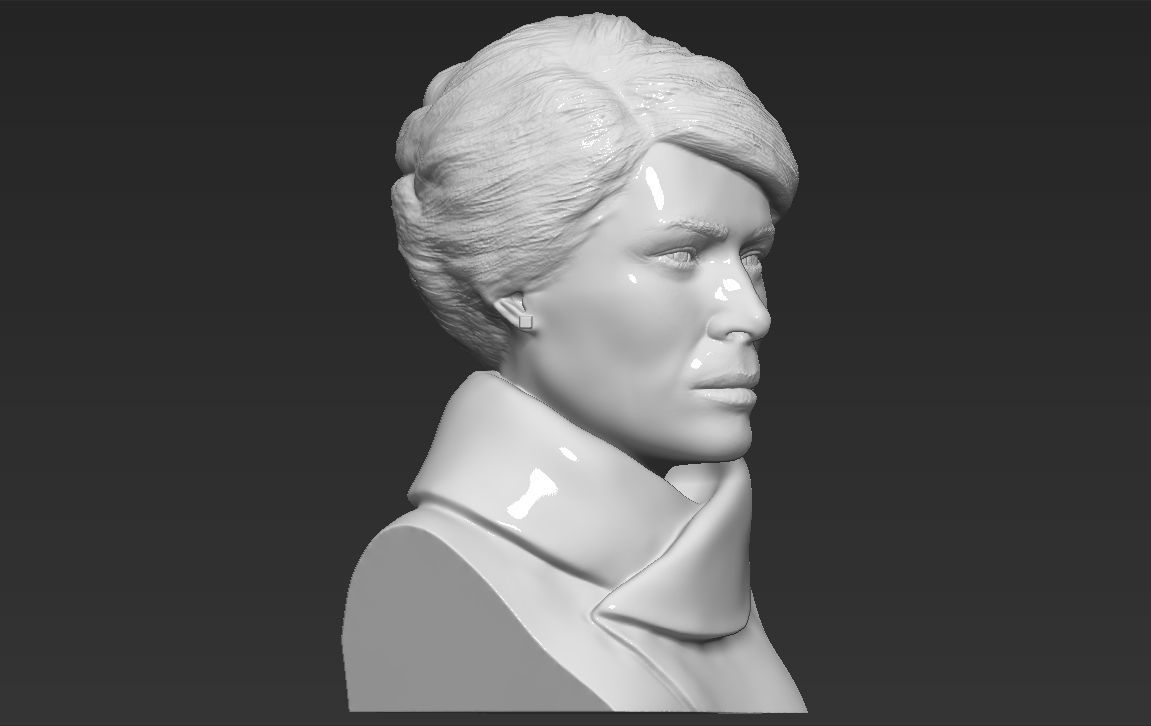 Melania Trump bust 3D printing ready stl obj formats 3D print model_11