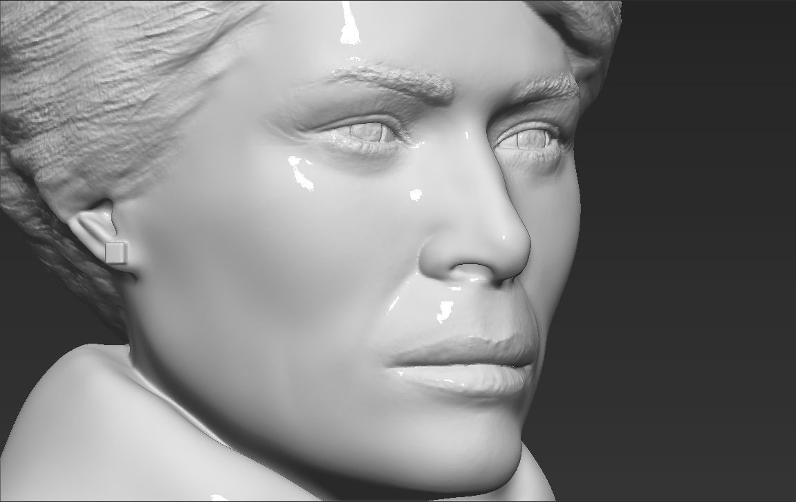 Melania Trump bust 3D printing ready stl obj formats 3D print model_24