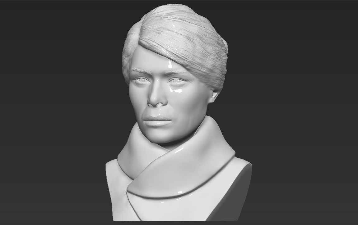 Melania Trump bust 3D printing ready stl obj formats 3D print model_1