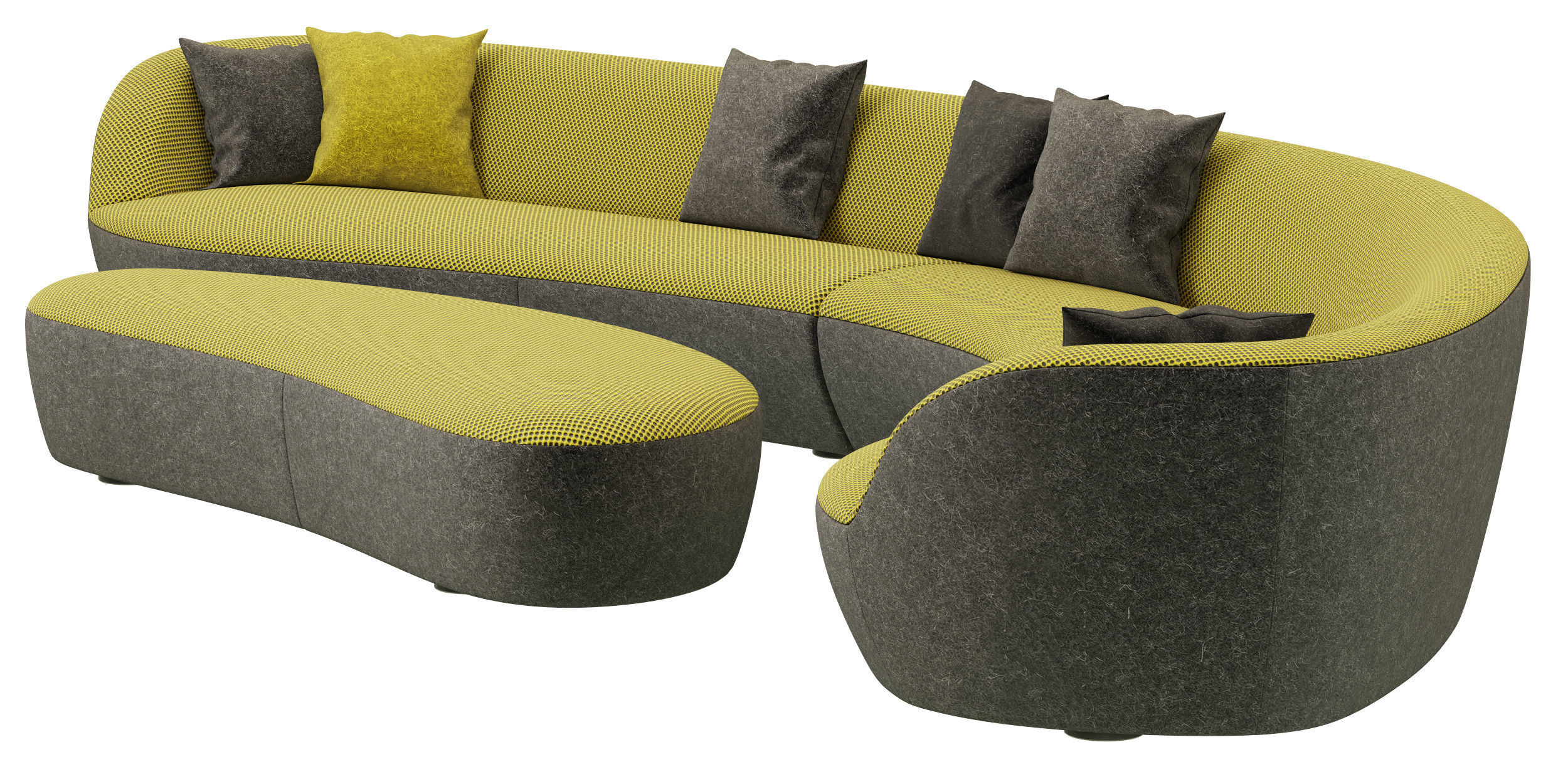 Roche Bobois EDITO CORNER MERIDIENNE MAXI RIGHT 3D model_2