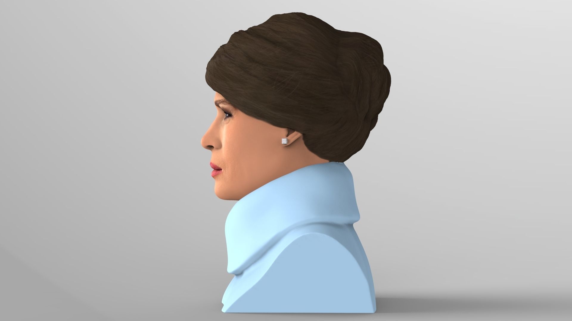 Melania Trump bust ready for full color 3D printing 3D print model_4