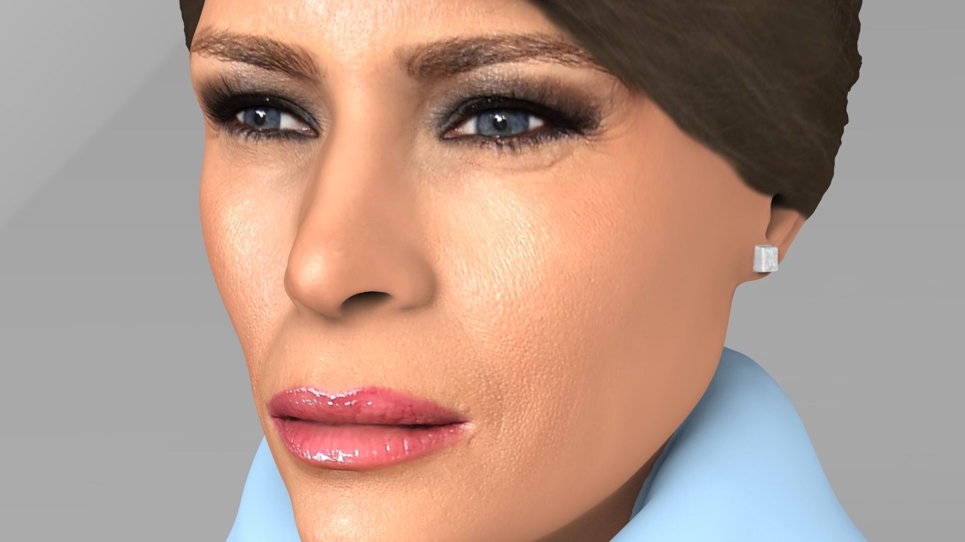Melania Trump bust ready for full color 3D printing 3D print model_14