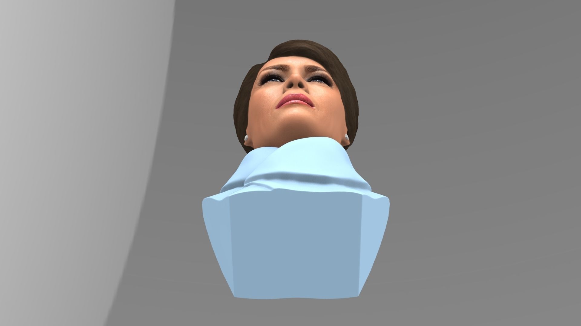 Melania Trump bust ready for full color 3D printing 3D print model_20