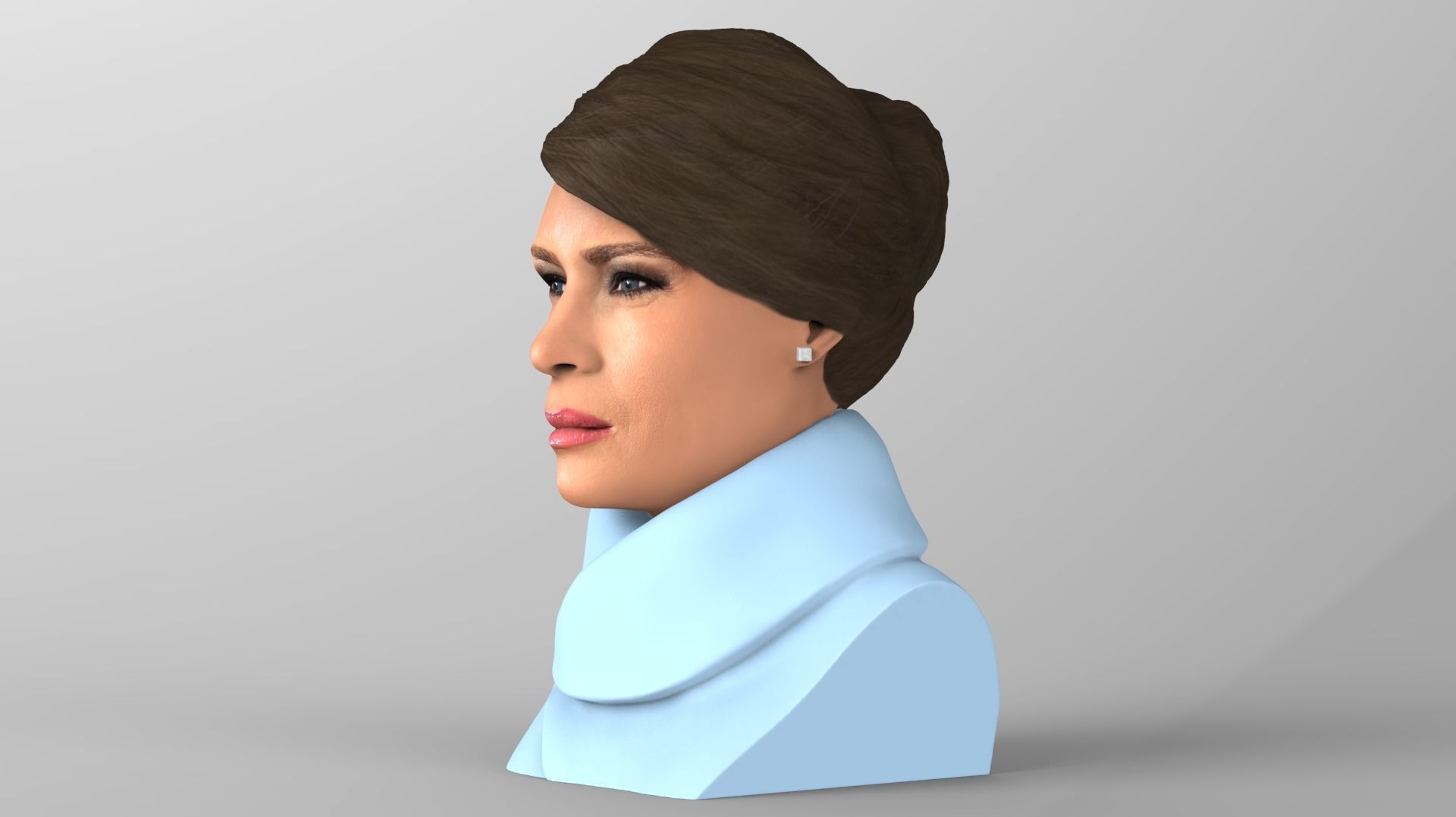 Melania Trump bust ready for full color 3D printing 3D print model_3