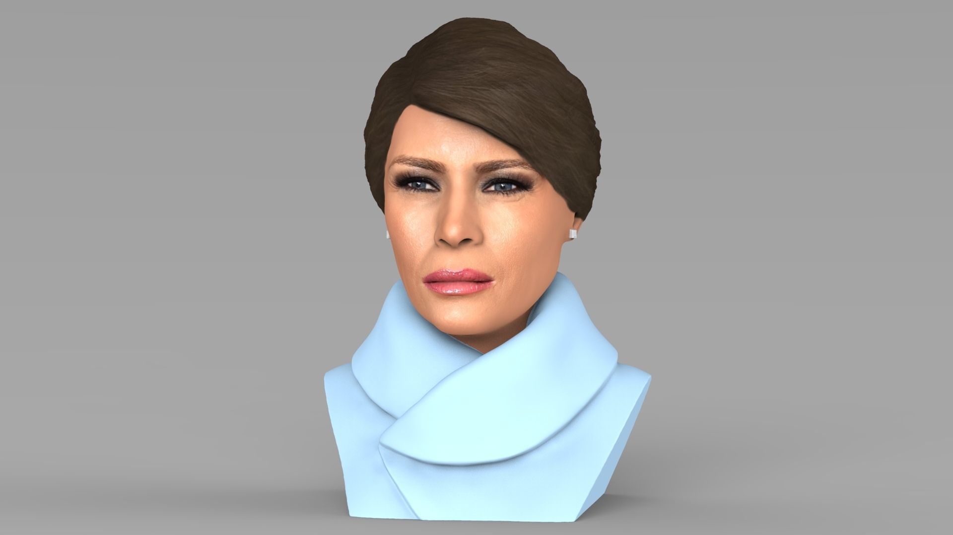Melania Trump bust ready for full color 3D printing 3D print model_1