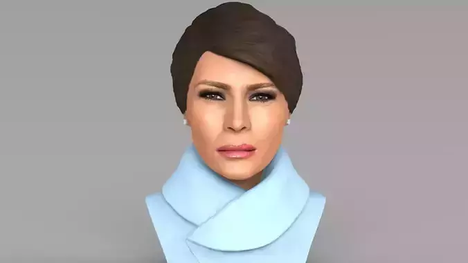 Melania Trump bust ready for full color 3D printing 3D print model