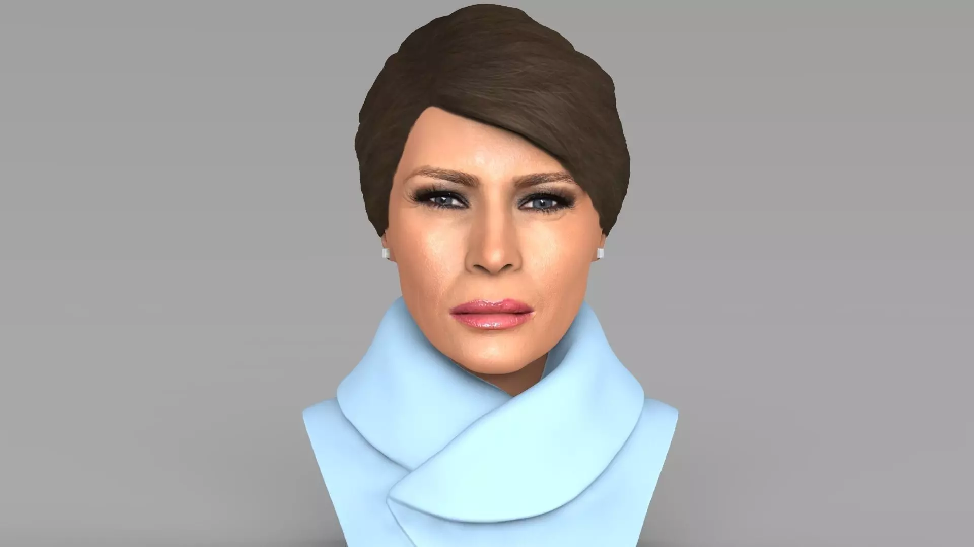 Melania Trump bust ready for full color 3D printing 3D print model_0