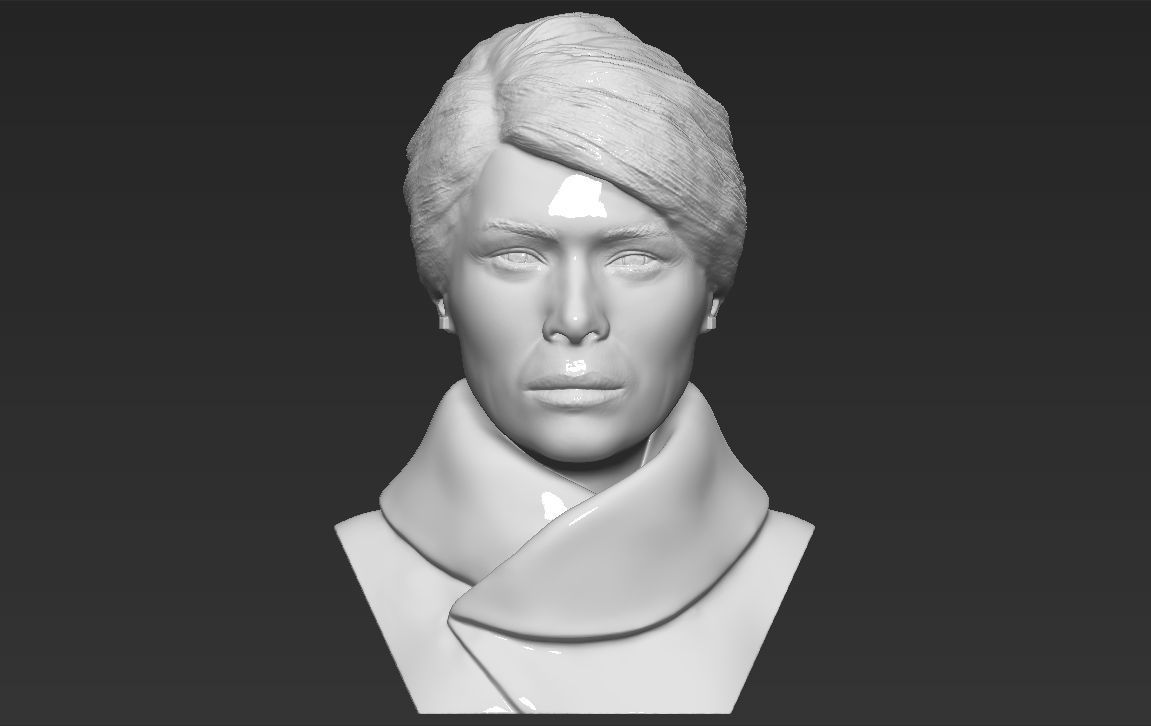 Melania Trump bust ready for full color 3D printing 3D print model_28