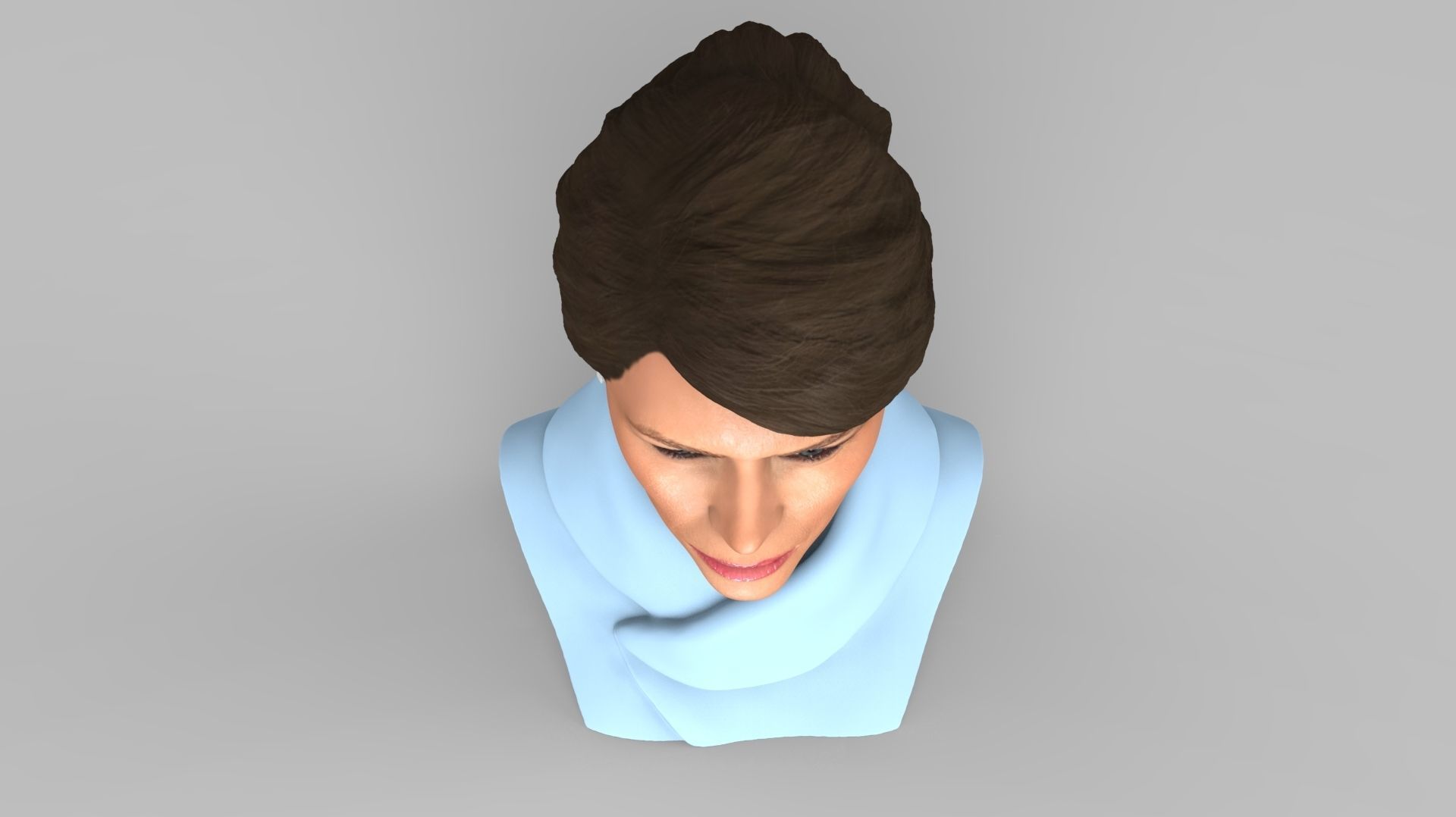 Melania Trump bust ready for full color 3D printing 3D print model_17