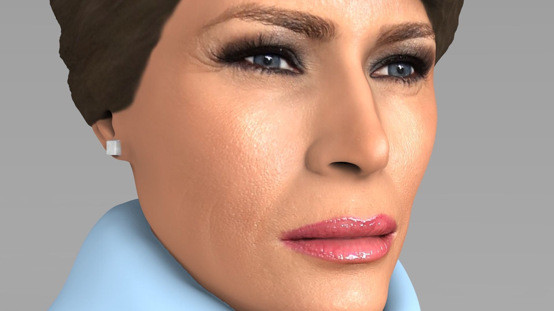 Melania Trump bust ready for full color 3D printing 3D print model_13