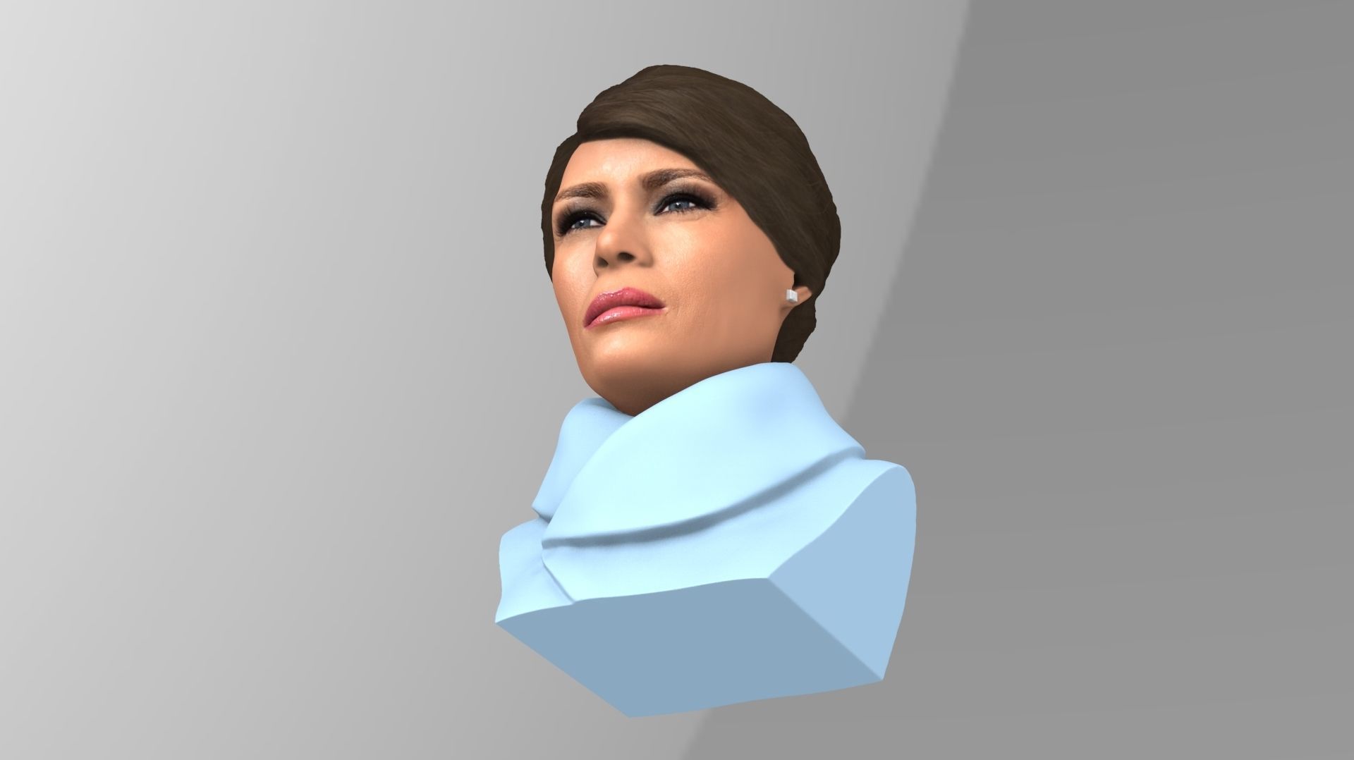Melania Trump bust ready for full color 3D printing 3D print model_19