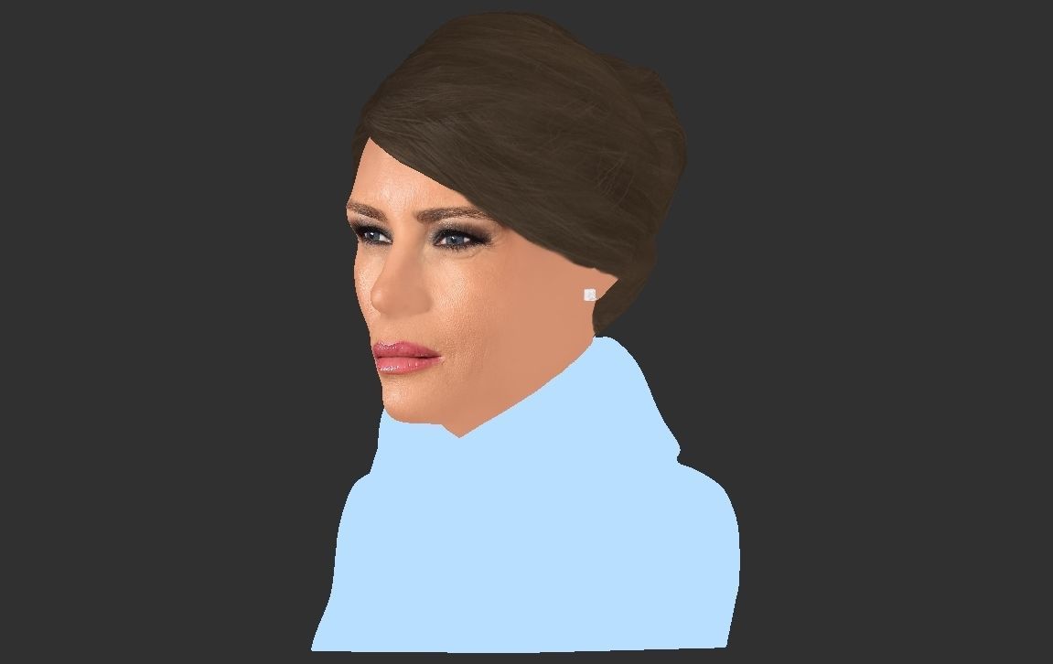 Melania Trump bust ready for full color 3D printing 3D print model_26