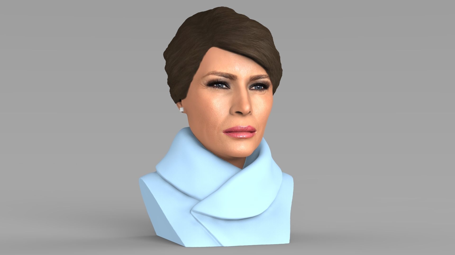 Melania Trump bust ready for full color 3D printing 3D print model_10