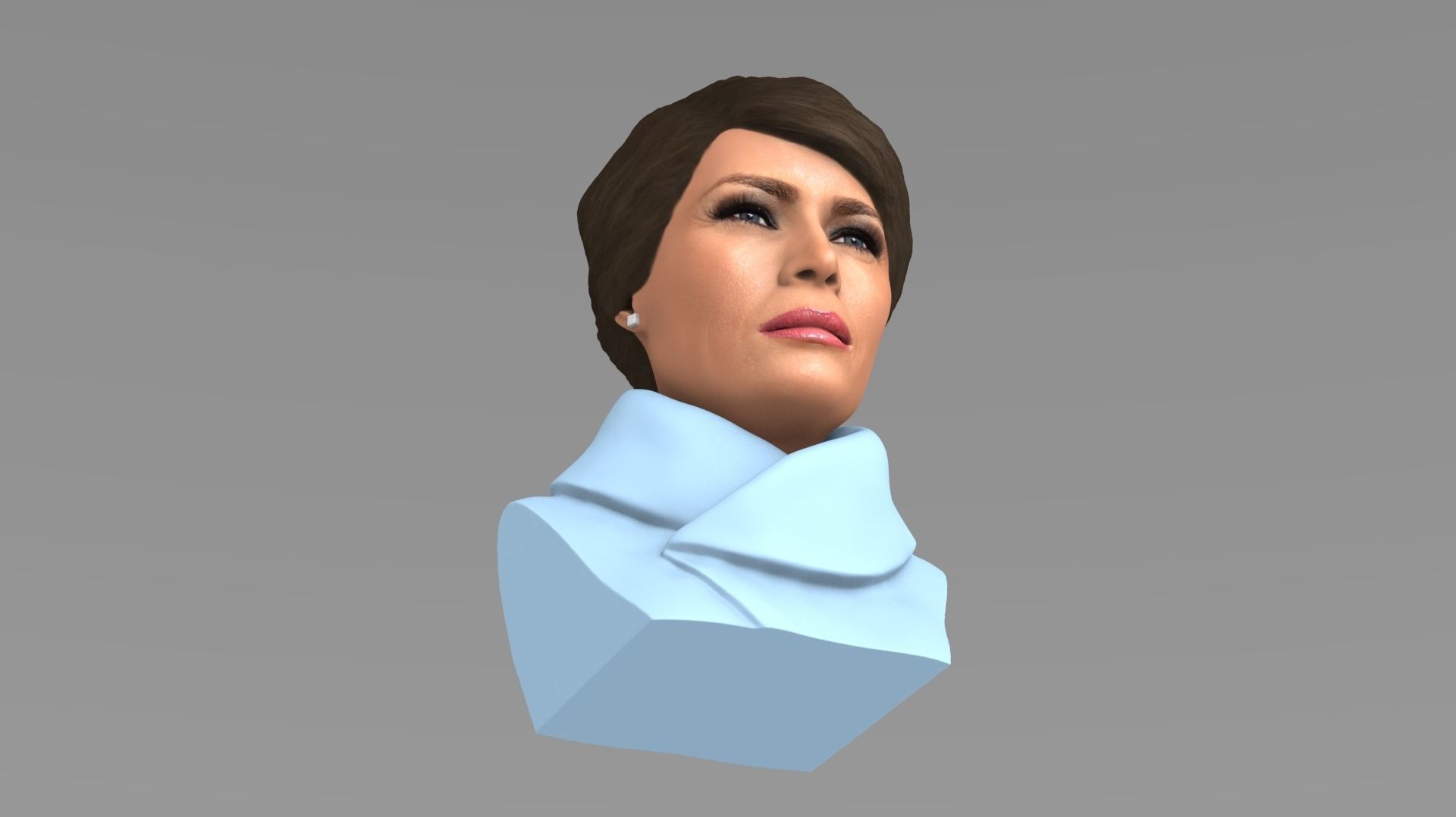 Melania Trump bust ready for full color 3D printing 3D print model_18