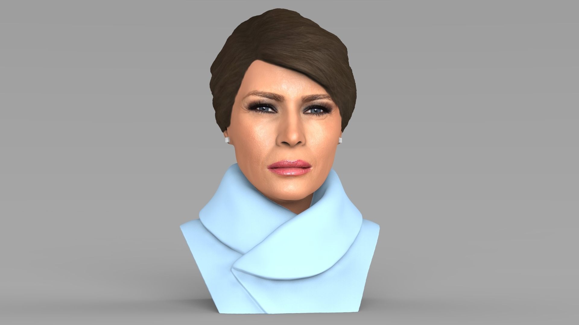Melania Trump bust ready for full color 3D printing 3D print model_11