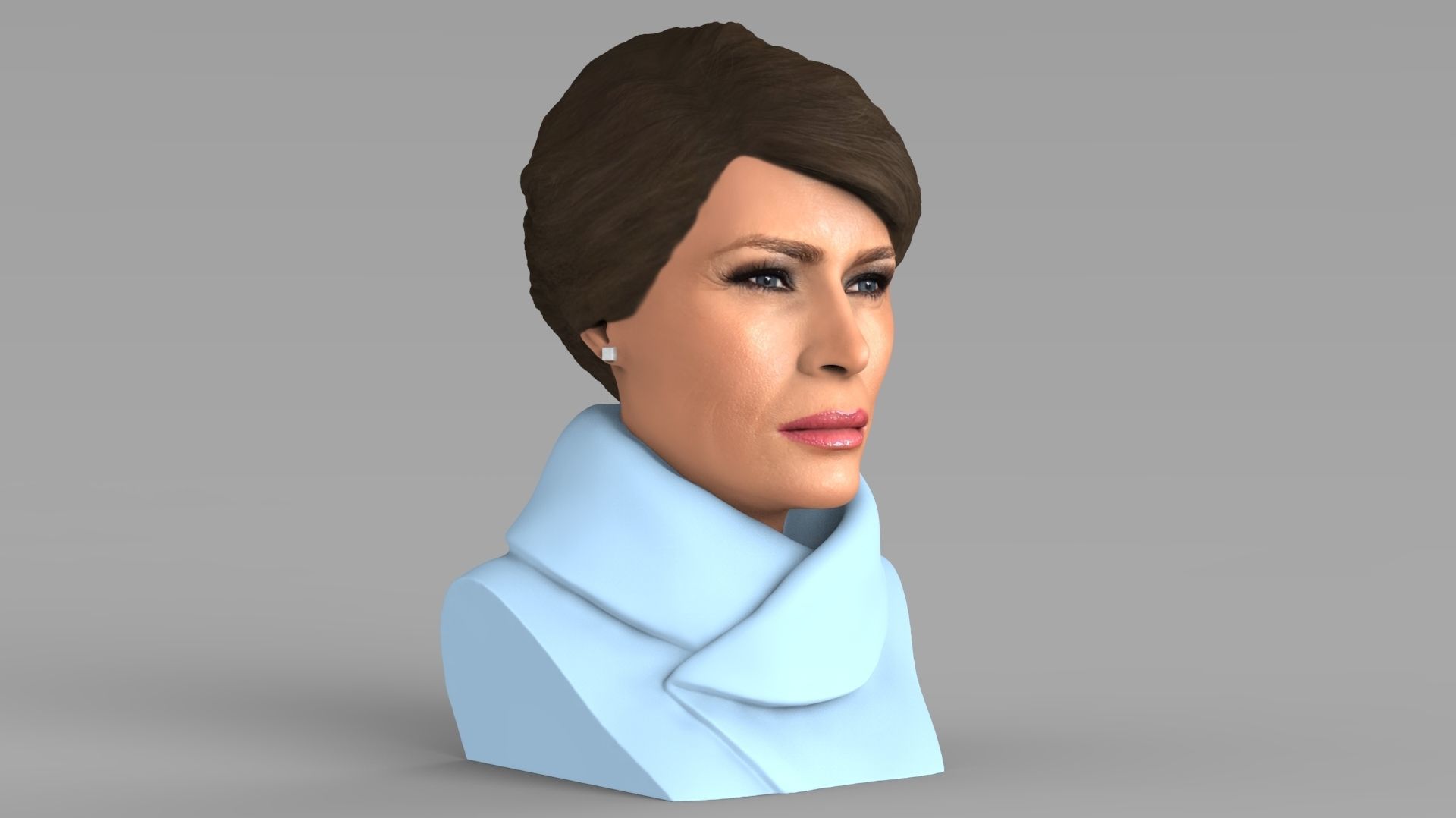 Melania Trump bust ready for full color 3D printing 3D print model_9